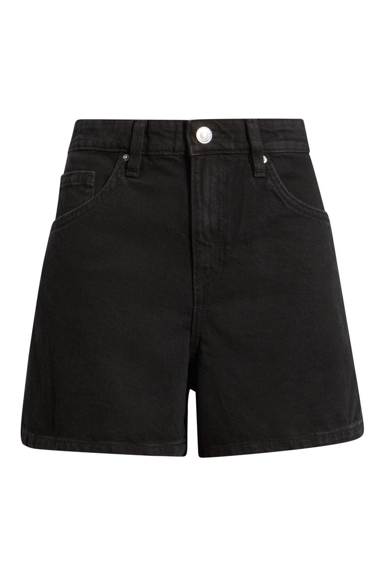 Denim Shorts, Alternate, color, BLACK DENIM