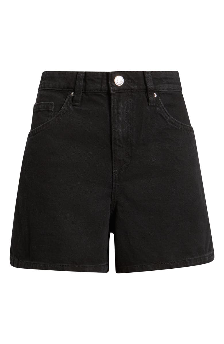 MANGO Denim Shorts, Main, color, Black Denim