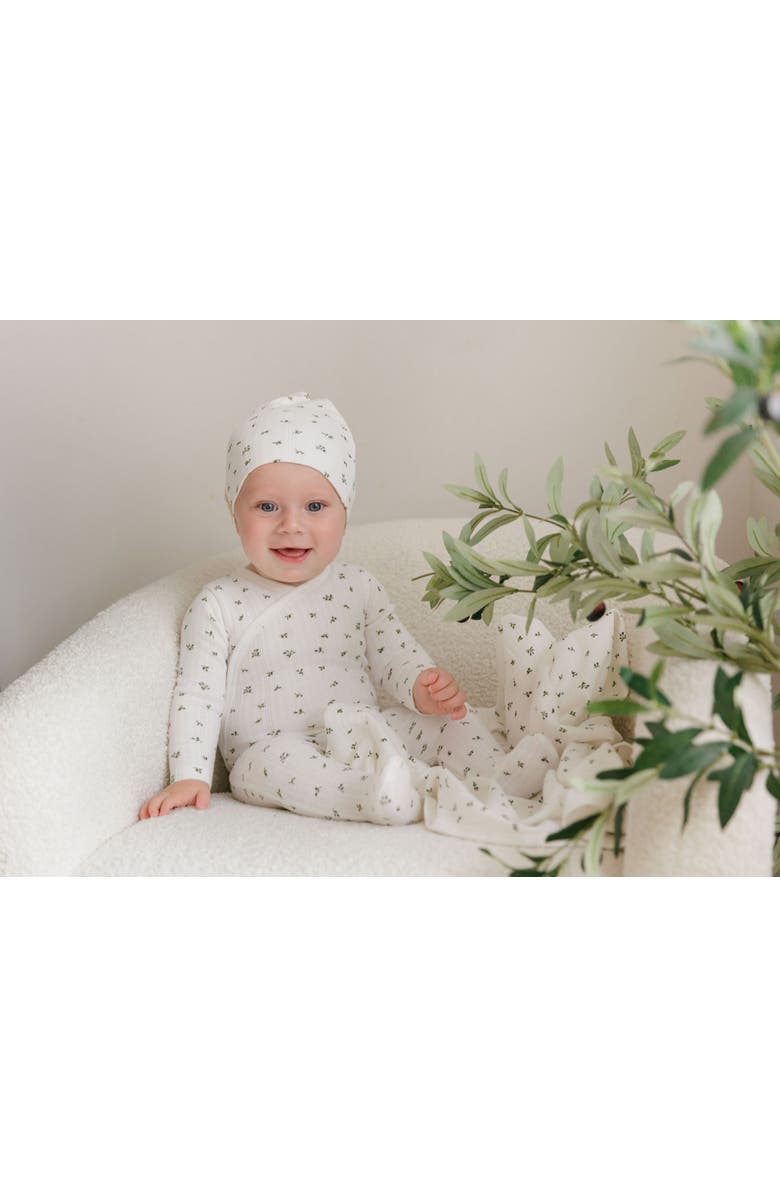 Ely's & Co. Floral Pointelle Collection - Layette Set, Alternate, color, Ivory/Blue