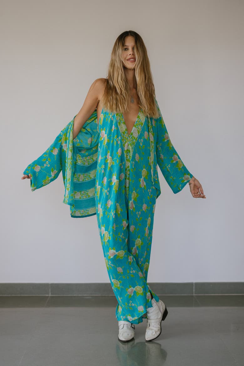 The Set Dennis, Alternate, color, Turquoise Floral