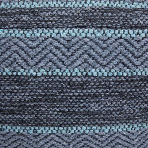 Northlight Striped Woven Cotton Square Pouf