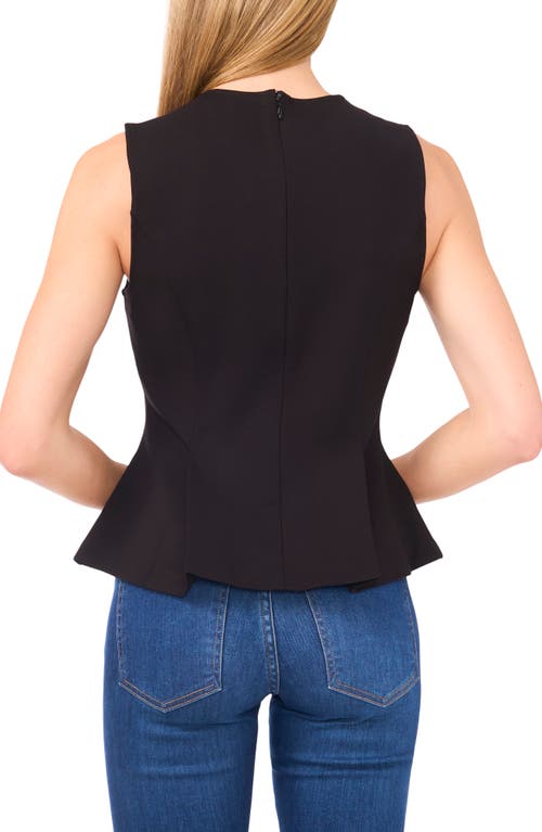 Ted Baker Peplum Ponte Knit Tank In Black