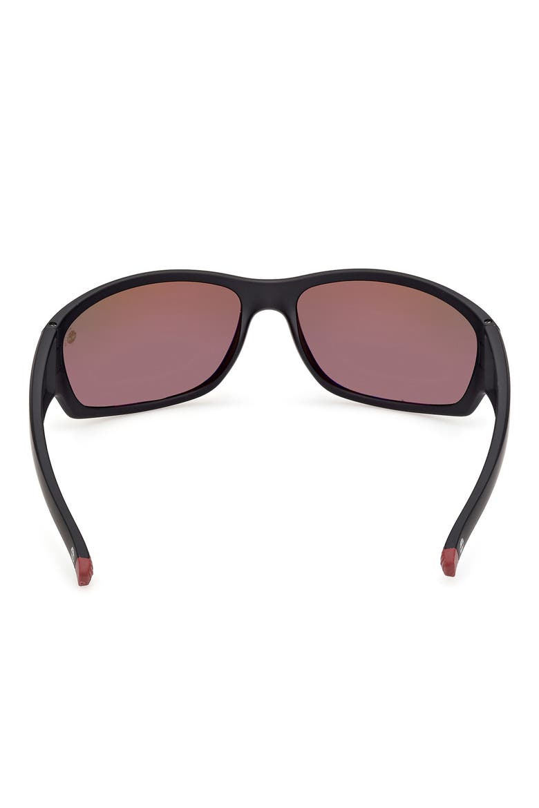 67mm Sunglasses, Alternate, color, MATTE BLACK / SMOKE POLARIZED