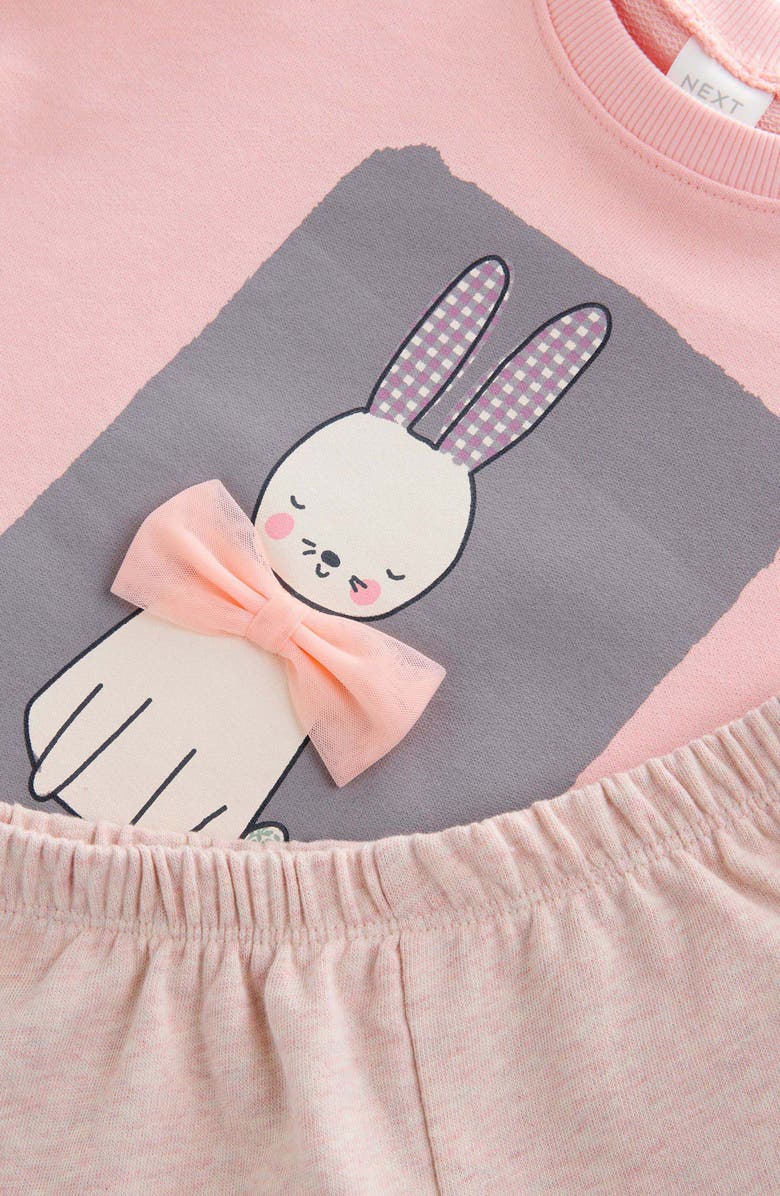 NEXT Kids' Bunny Frill Cotton Top & Shorts Set, Alternate, color, 