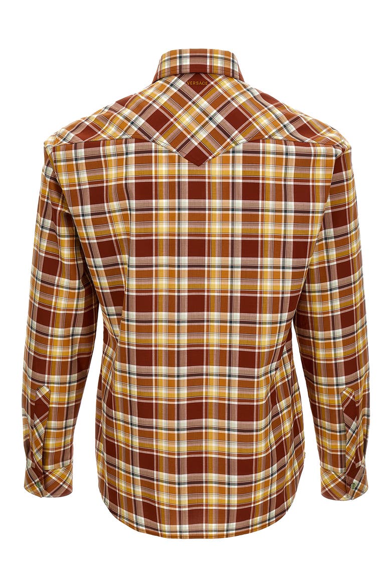 Informal Plaid Snap-Up Western Shirt, Alternate, color, DARK BORDEAUX PALE YELLOW