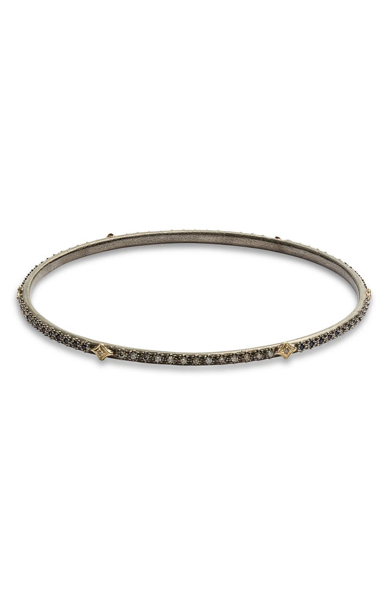 Armenta Old World Crivelli Station Pavé Bangle Bracelet, Main, color, Silver/ Lapis