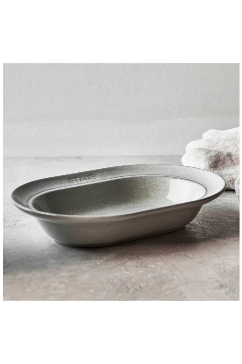10-Inch Oval Serving Dish, Alternate, color, WHITE TRUFFLE