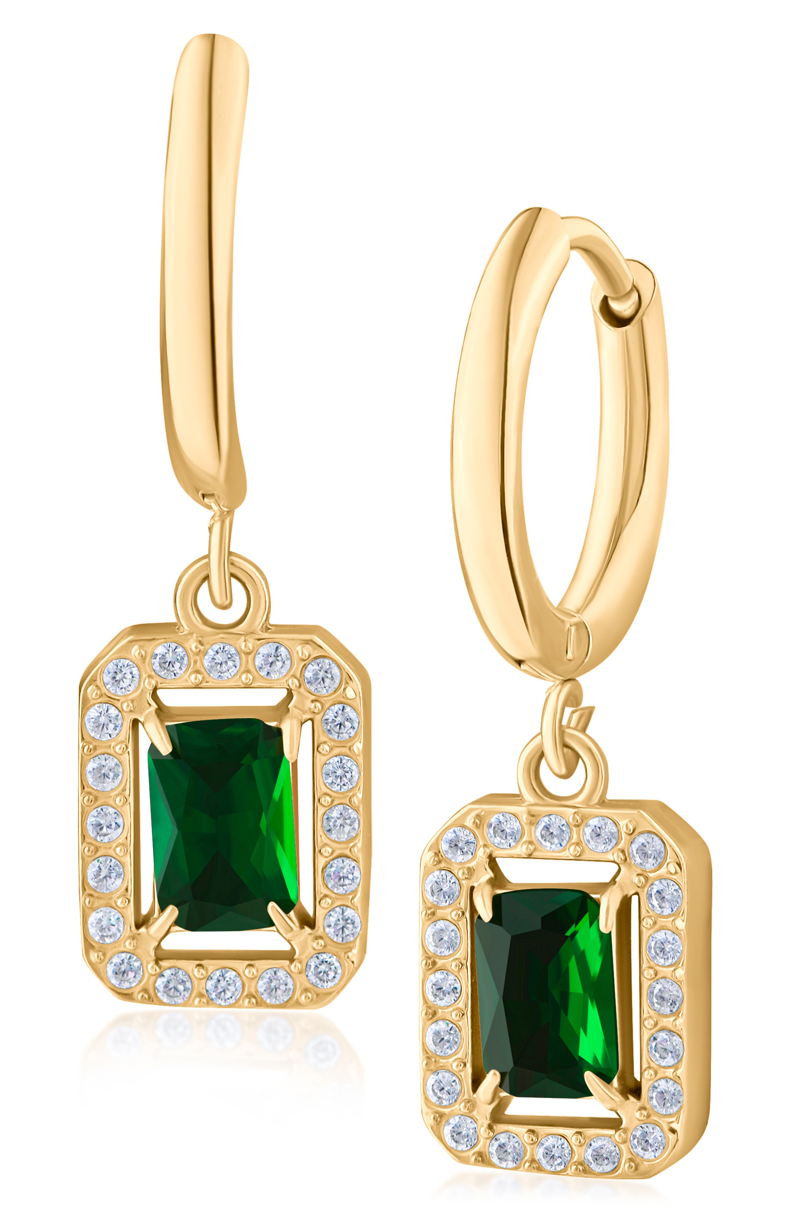 Crystal Halo Drop Earrings