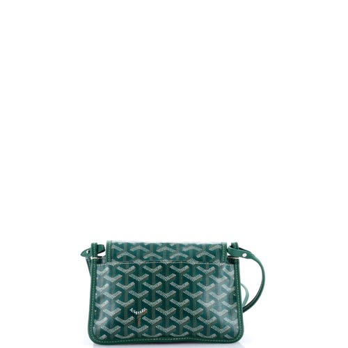 Pre-owned Goyard Goyard Plumet Clutch Wallet Coated Canvas In Green