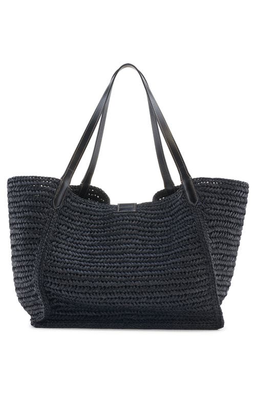 Tom Ford Large Tara Raffia Tote In 1n001 Black