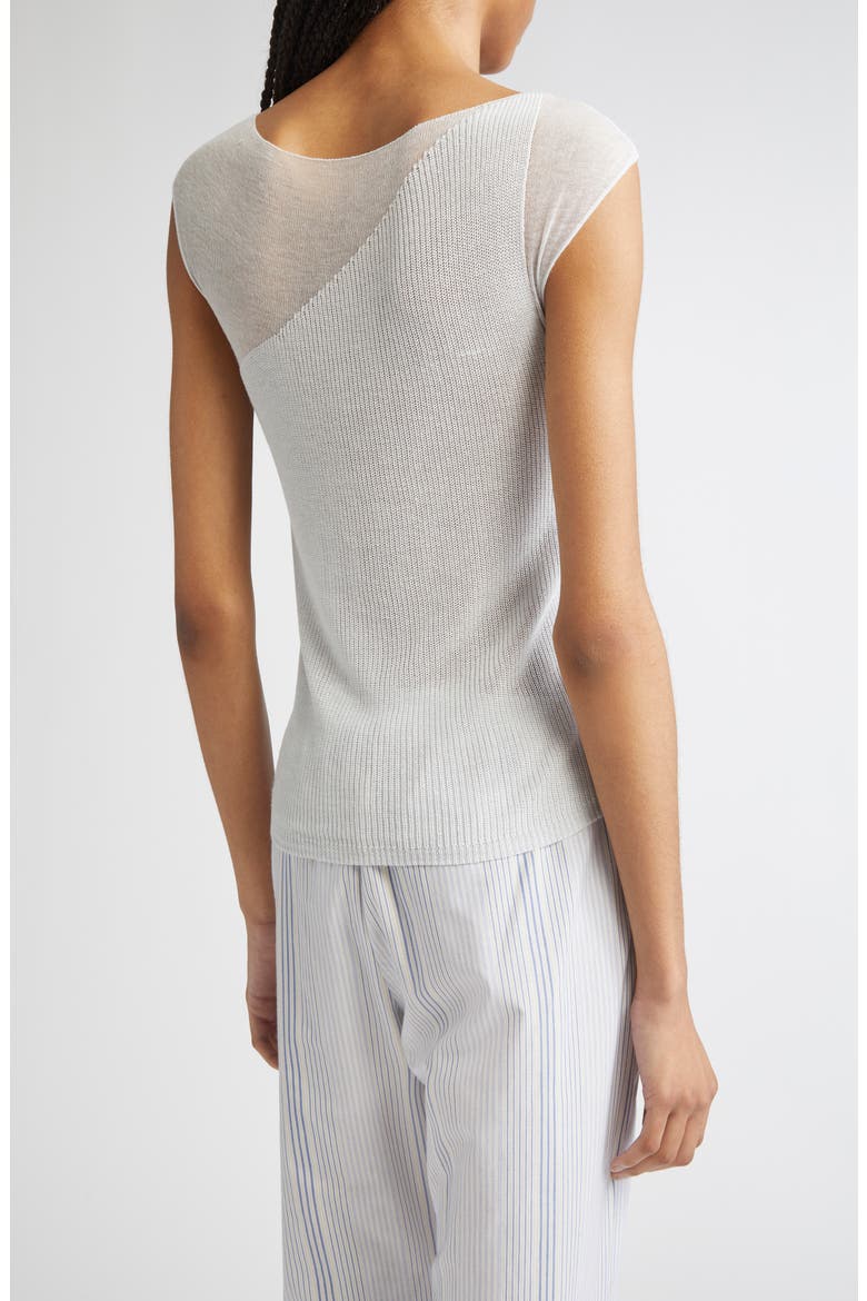 Nomel Sheer Panel Sleeveless Sweater, Alternate, color, ECRU