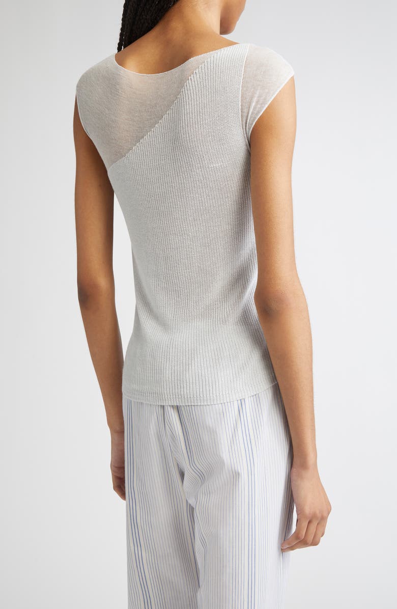 Paloma Wool Nomel Sheer Panel Sleeveless Sweater, Alternate, color, Ecru