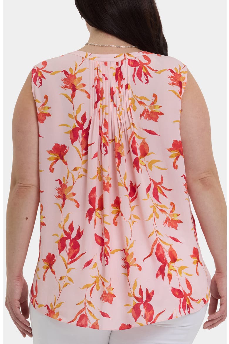 Print Sleeveless Pleat Back Top, Alternate, color, LA JOYA