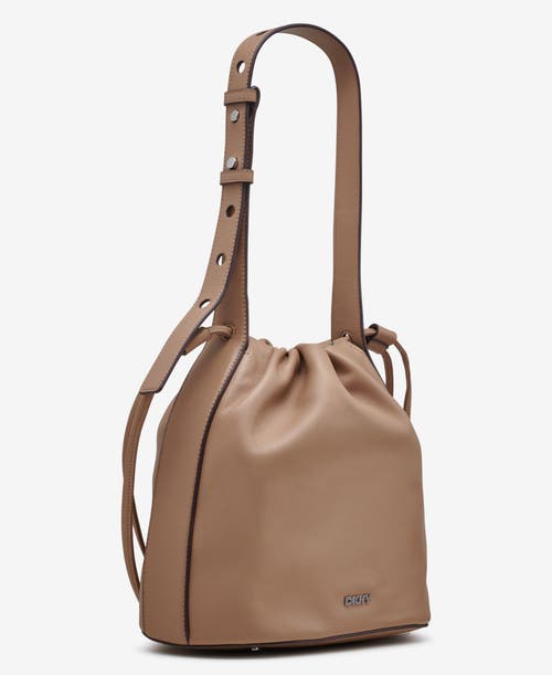 Dkny Channing Small Drawstring In Cappucino