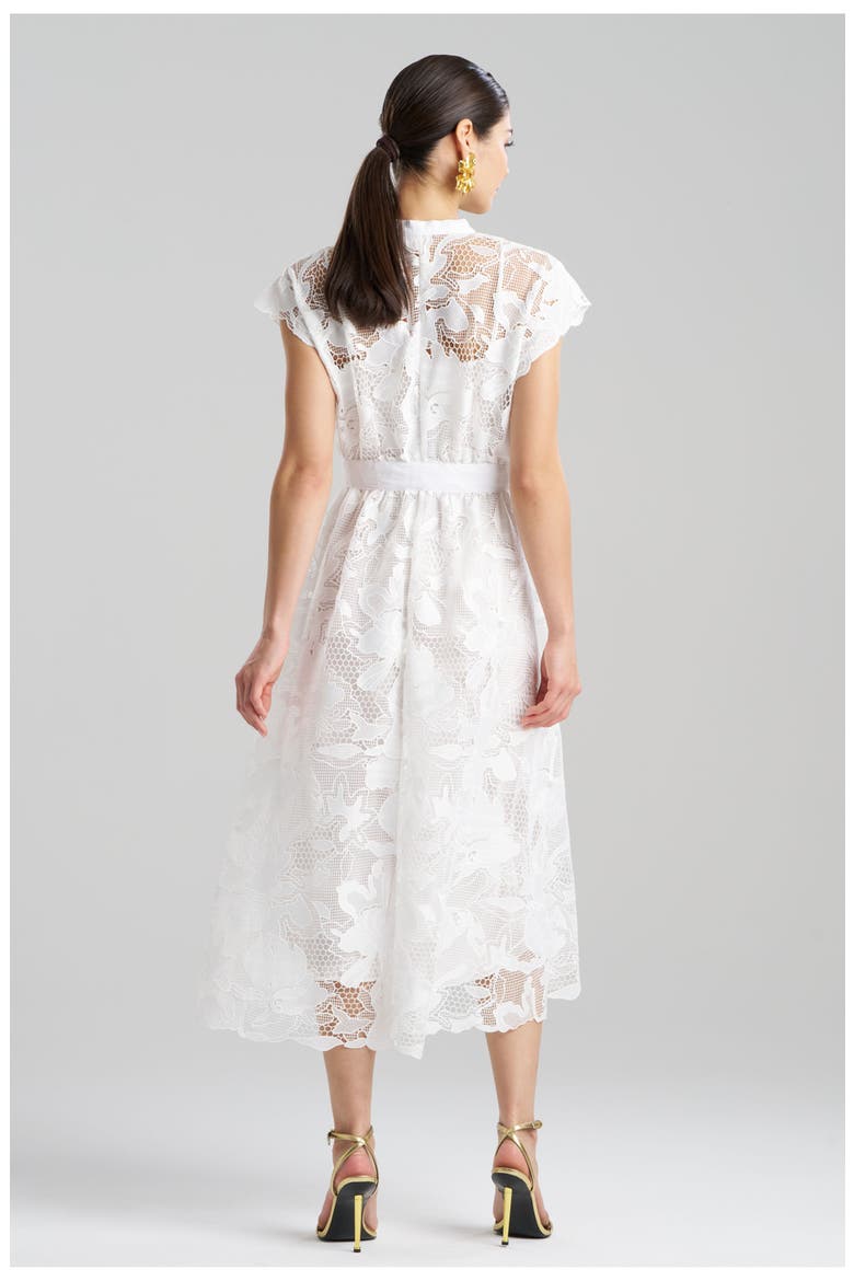 Nishi Lace Tie Front Dress, Alternate, color, WHITE