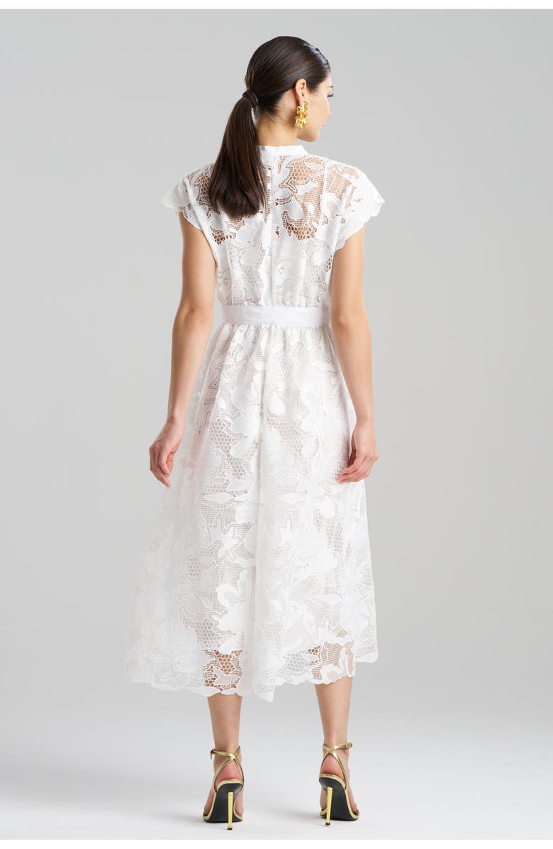 Natori Nishi Lace Tie Front Dress, Alternate, color, White