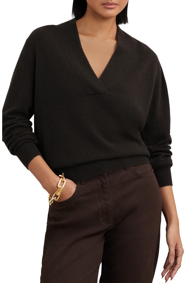 Mia Relaxed Fit Cashmere Blend Sweater, Main, color, CHOCOLATE BROWN