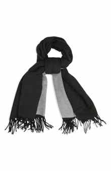 SAACHI Two-Tone Reversible Fringe Scarf