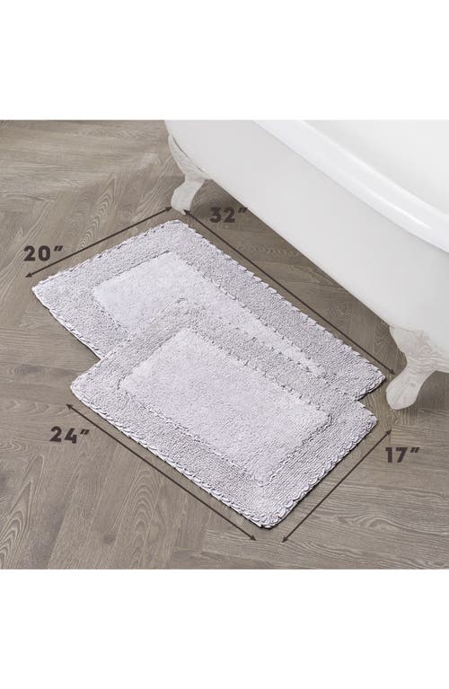 Laura Ashley Ruffle Cotton 2-piece Bath Mat Set