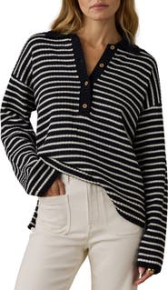 Faherty Miramar Linen & Organic Cotton Polo Sweater