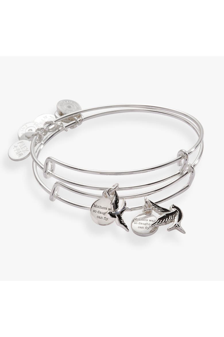 Mother & Daughter Sparrow Bangle Set of 2, Main, color, Silver