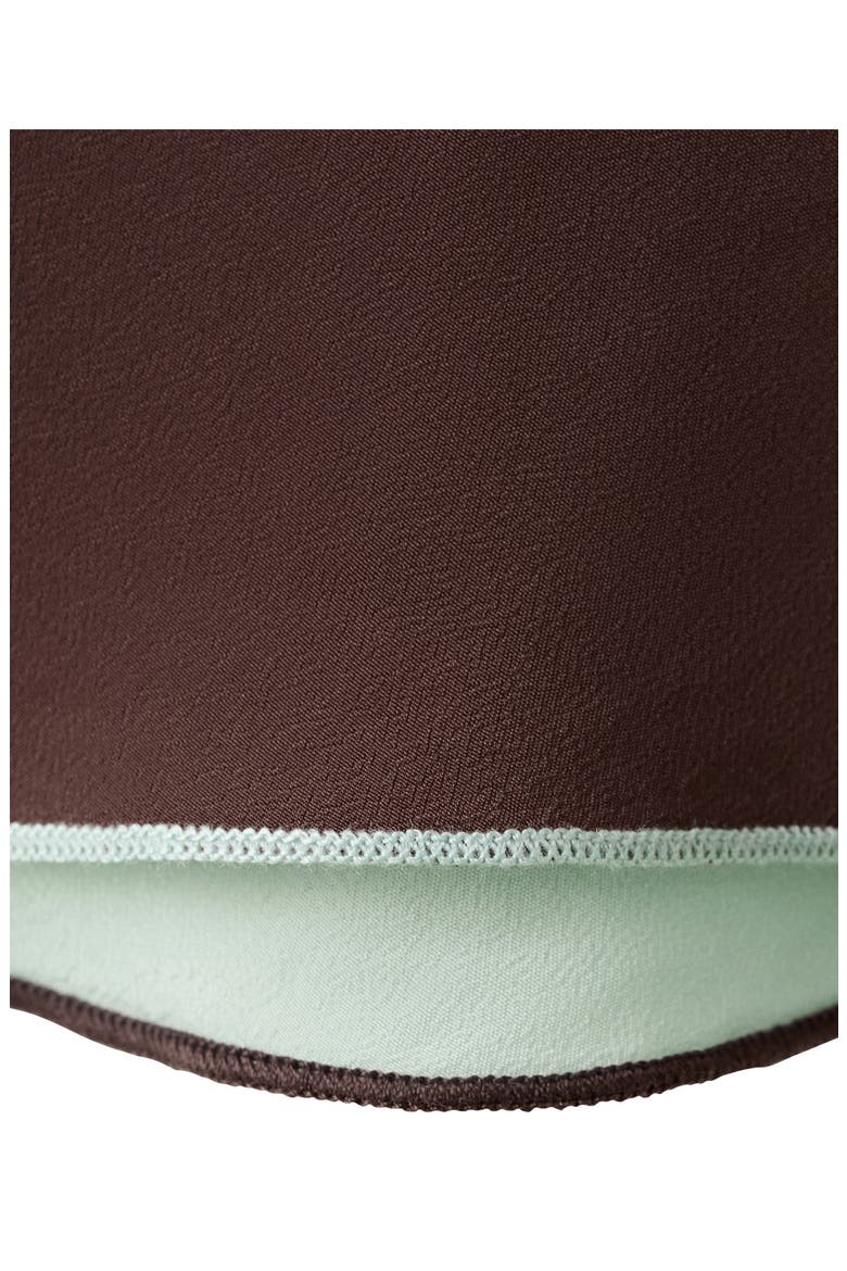 Mixed Asymmetrical Top, Alternate, color, BROWN