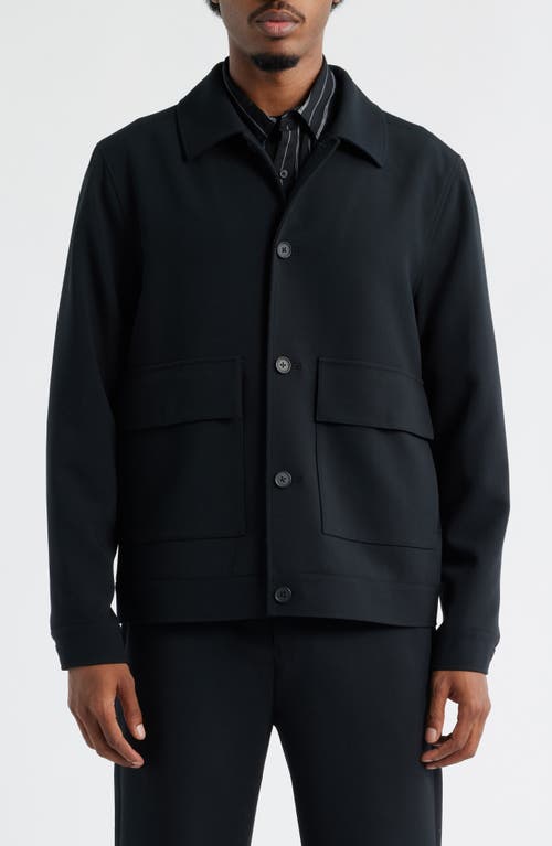 Open Edit Twill Jacket In Black
