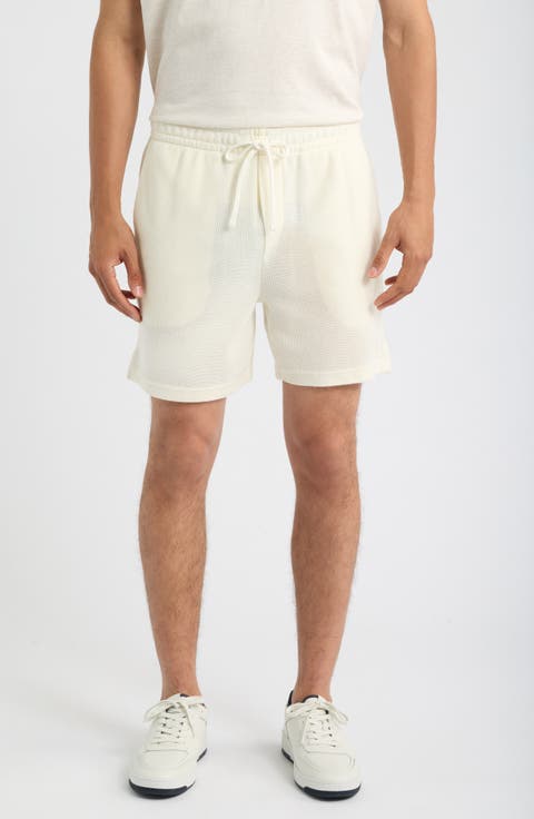 6-Inch Textured Pointelle Drawstring Shorts