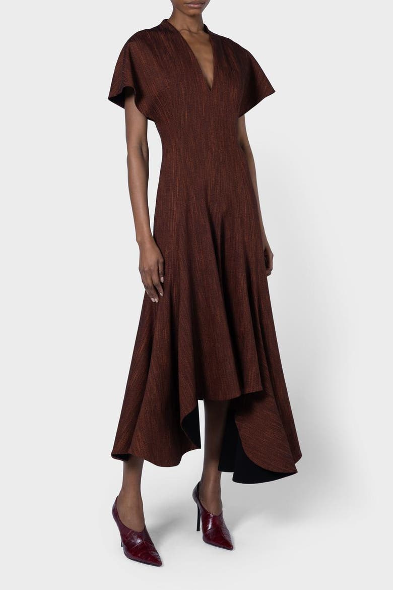 Sapha Tailored Midi Dress, Alternate, color, Blood Orange