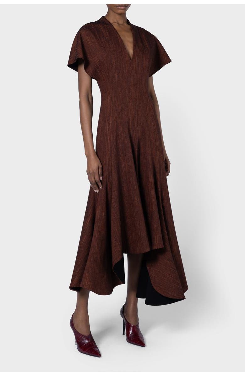 Roksanda Sapha Tailored Midi Dress, Alternate, color, Blood Orange