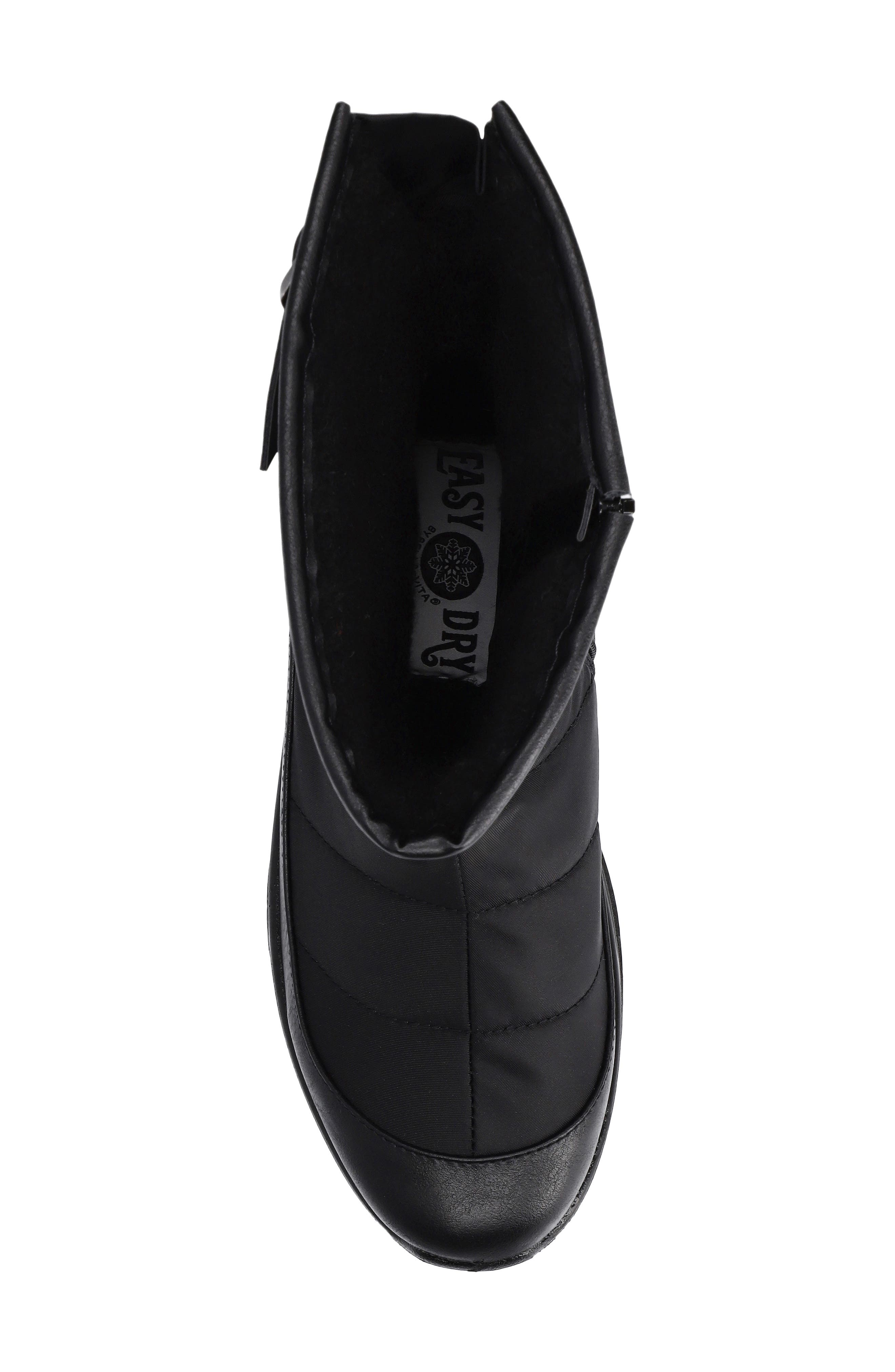 Bella Vita Quilted Waterproof Boot, Alternate, color, Black