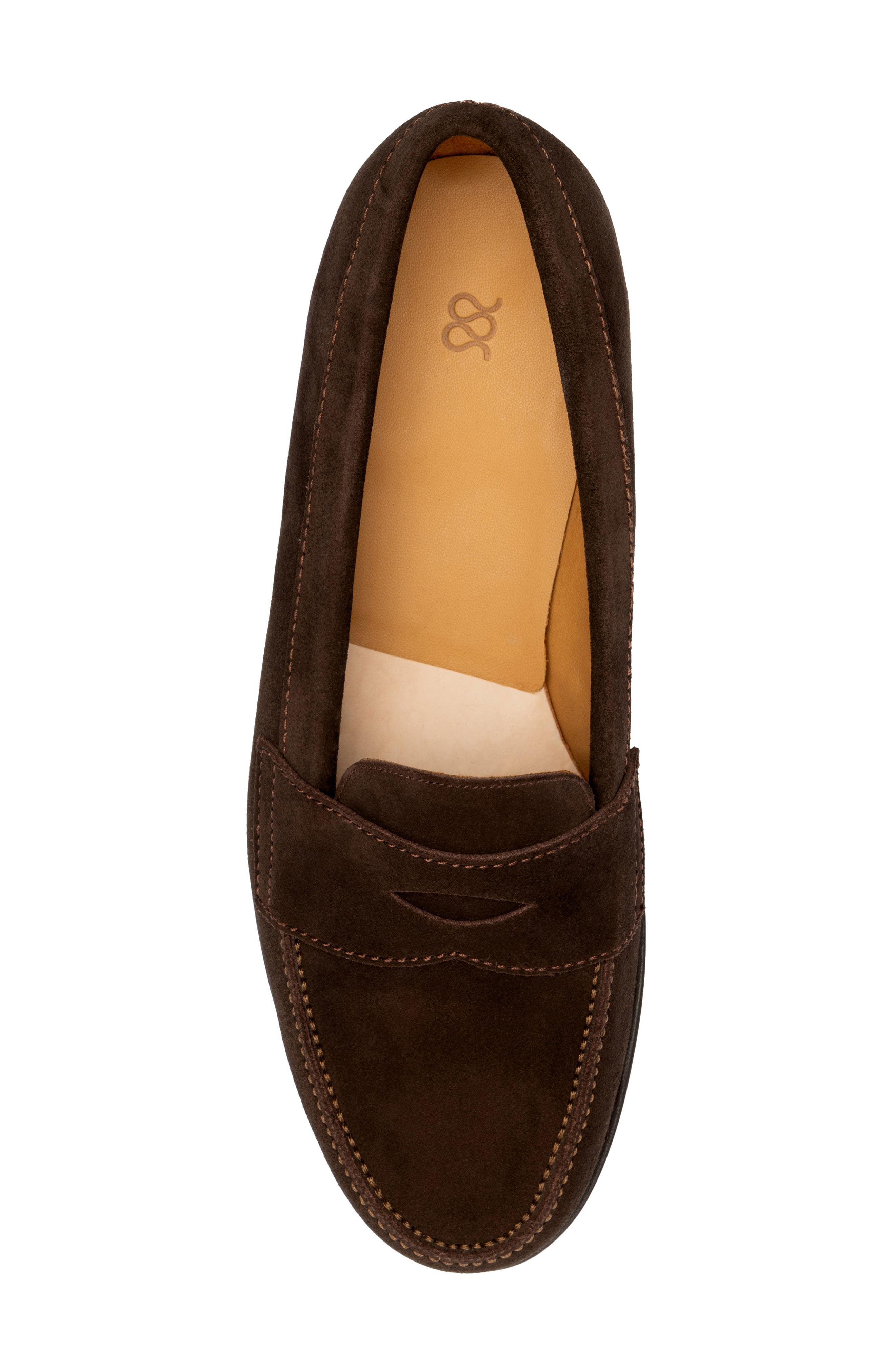 The Ivy Penny Loafer, Alternate, color, BROWN SUEDE
