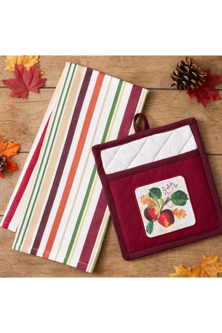 Apple Botanical Potholder Gift Set, Alternate, color, Apple Botanical