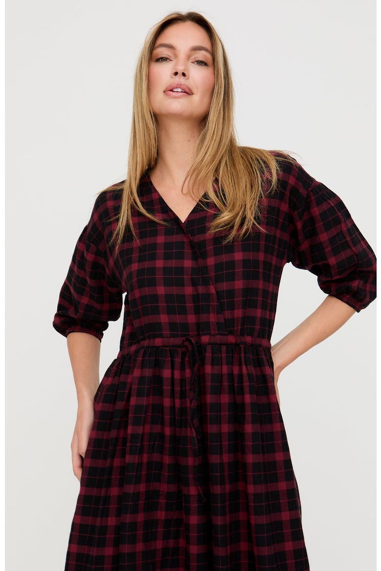 Organic Cotton Belle Dress, Alternate, color, Red