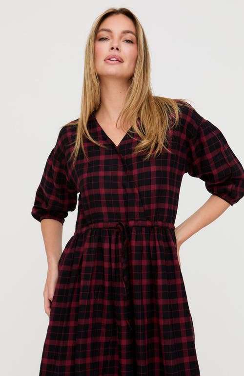 Turtledove London Organic Cotton Belle Dress In Red