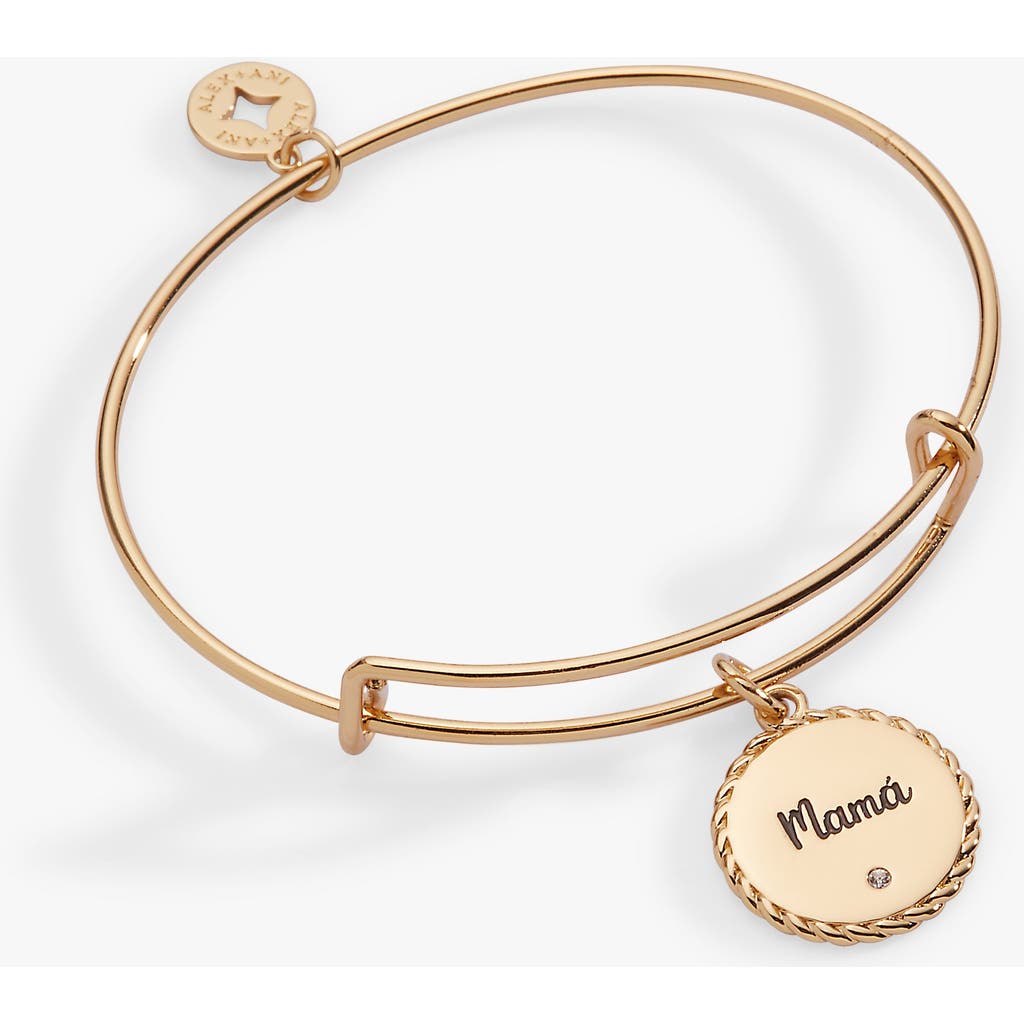 Alex And Ani Mamá Charm Bangle Bracelet In Gold