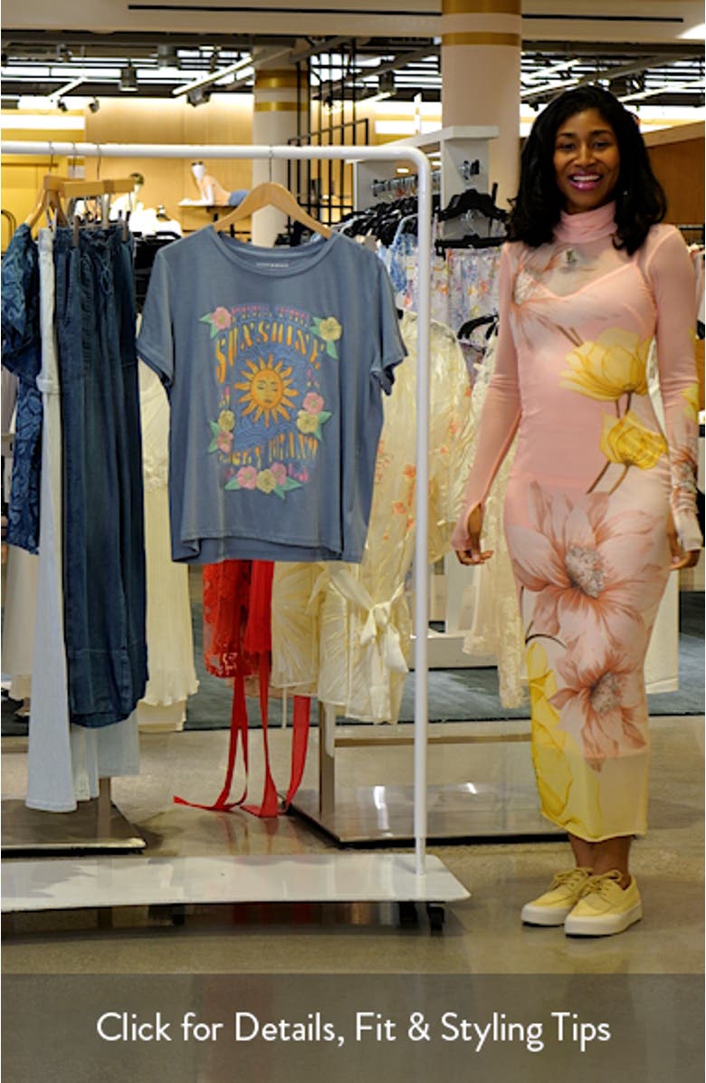 Feel the Sunshine Embroidered Graphic T-Shirt, sales video thumbnail