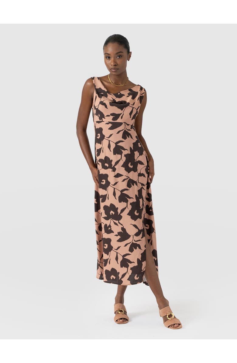 Saint + Sofia Alexis Dress, Alternate, color, Brown Floral