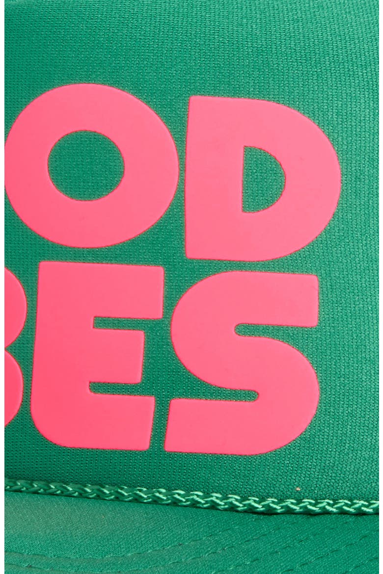 Good Vibes II Trucker Hat, Alternate, color, KELLY GREEN