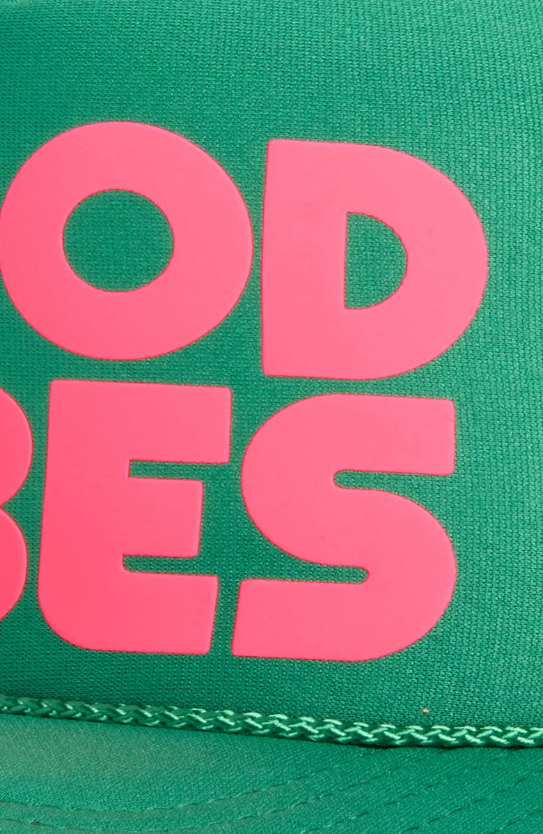 Local Beach Good Vibes II Trucker Hat, Alternate, color, Kelly Green