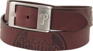 EAGLES WINGS Men's Brown Philadelphia Phillies Brandish Leather Belt