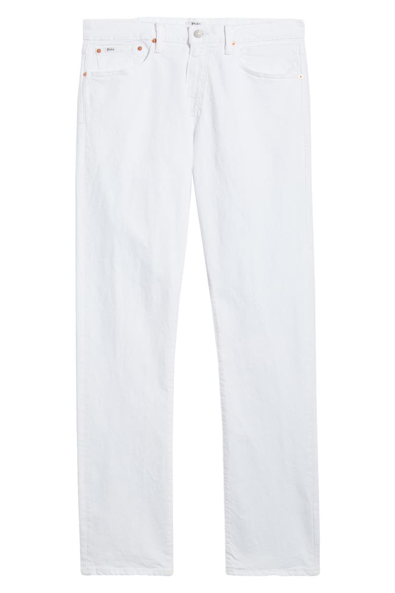 Varick Slim Straight Leg Jeans, Alternate, color, HUDSON WHITE