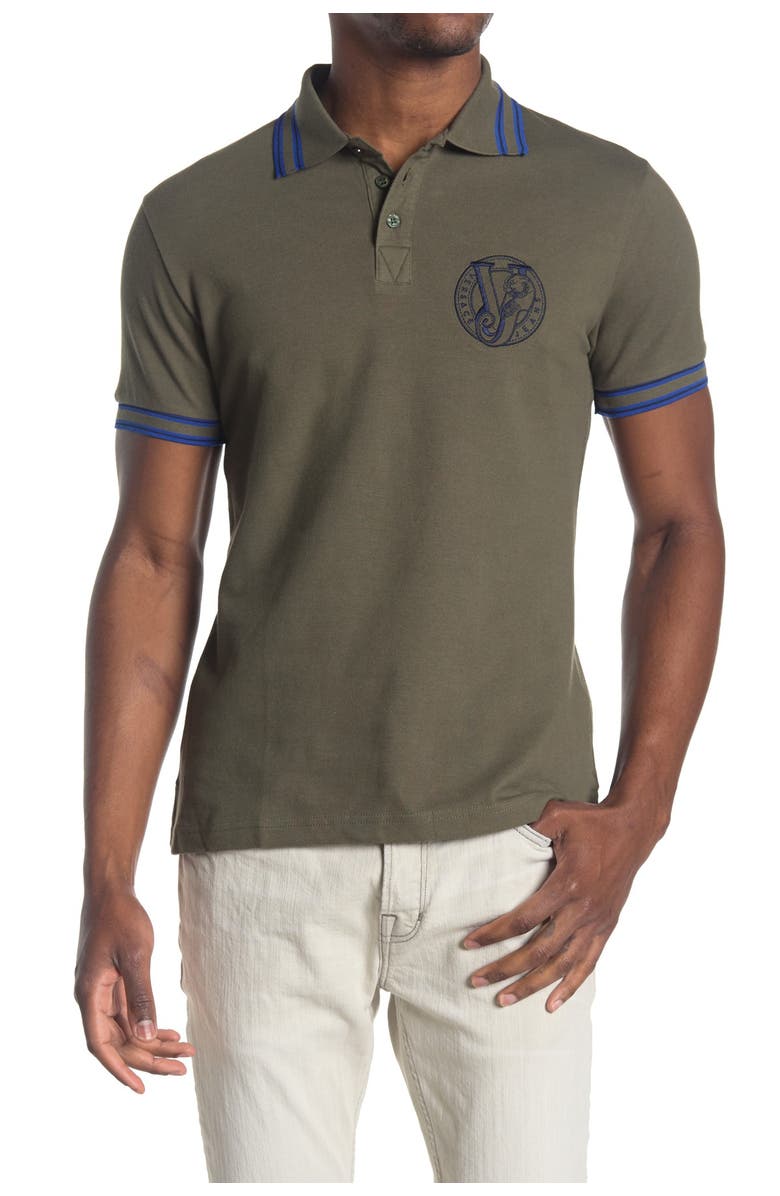 Versace Jeans Trim Polo Shirt, Alternate, color, 