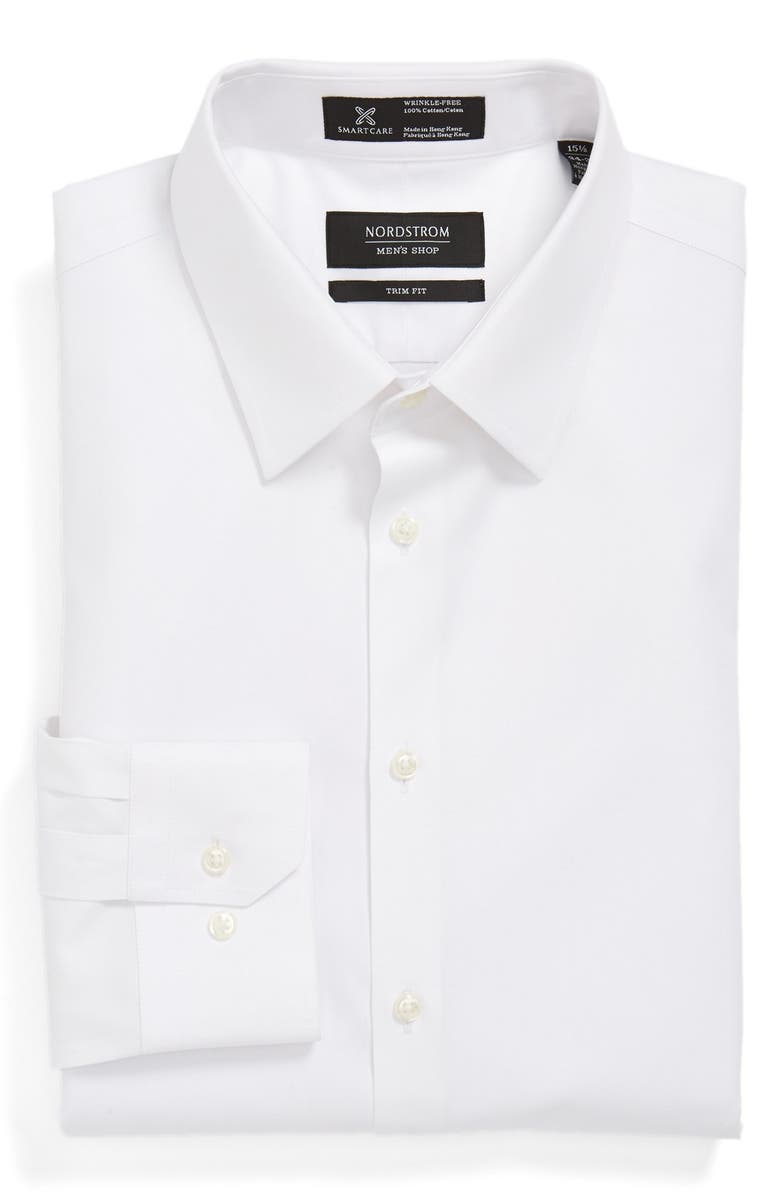 NORDSTROM MEN'S SHOP Nordstrom Smartcare<sup>™</sup> Wrinkle Free Extra Trim Fit Dress Shirt, Main, color, 