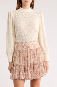 Melrose and Market Long Sleeve Lace Top