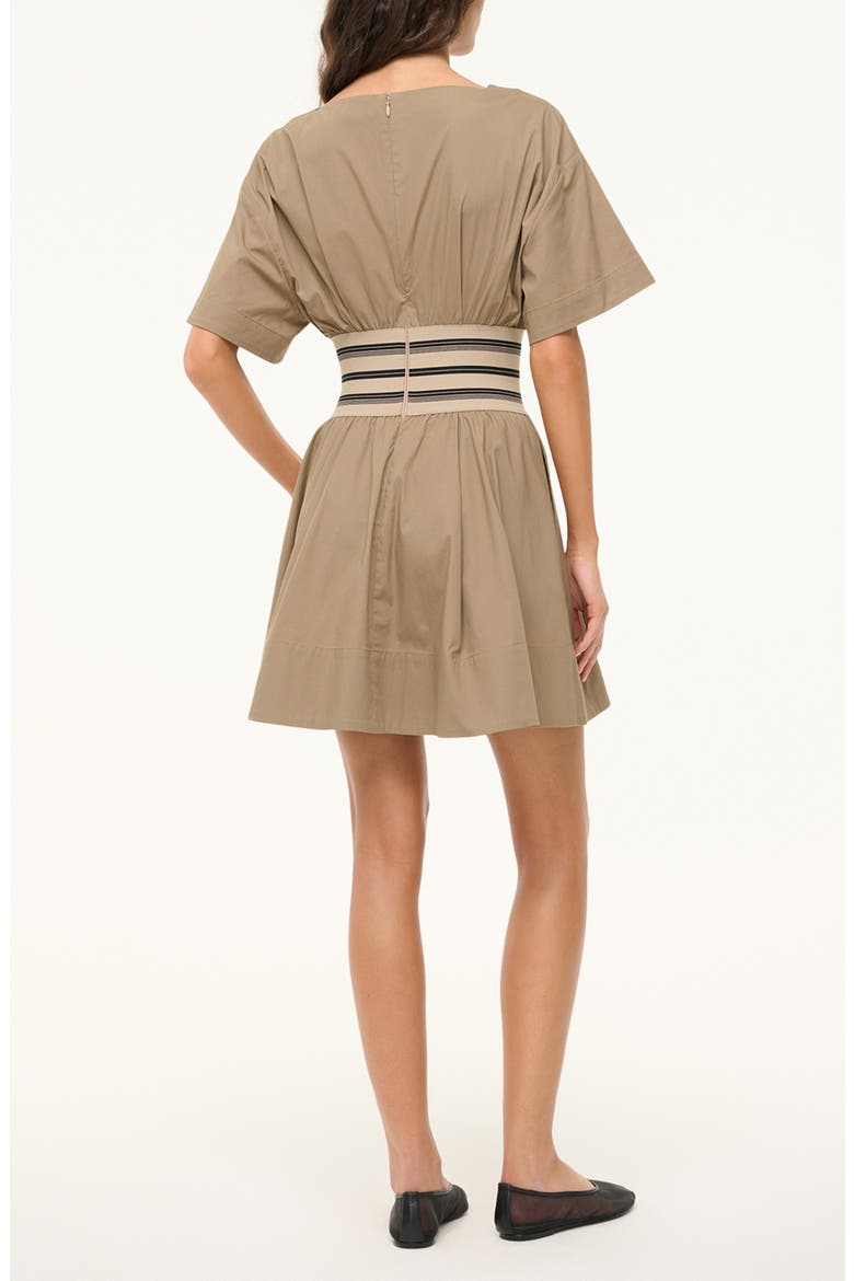 Amy Contrast Detail Minidress, Alternate, color, TAUPE