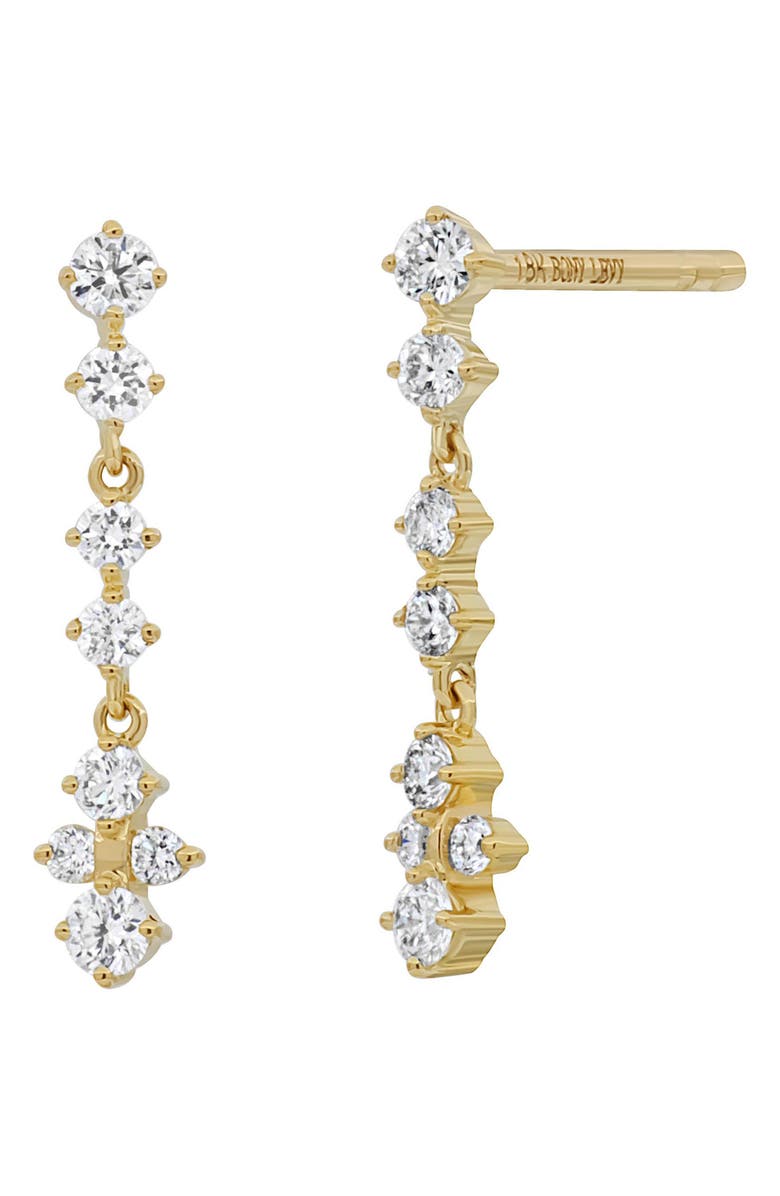 Bony Levy Rita Diamond Linear Drop Earrings, Main, color, 18K Yellow Gold