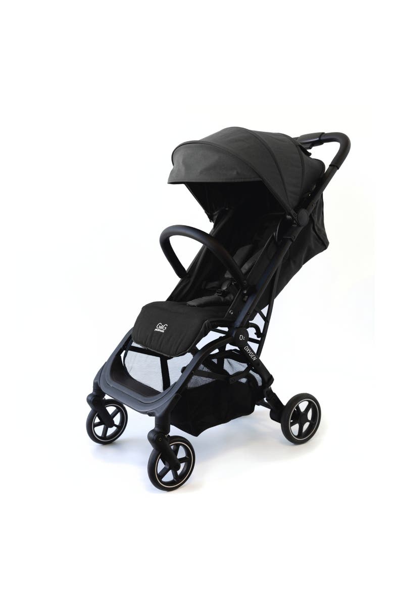 Guzzie and Guss Oxygen v2 Lightweight Stroller, Compact, One-Hand Fold Travel Stroller for Newborn to Toddler, Main, color, Raven
