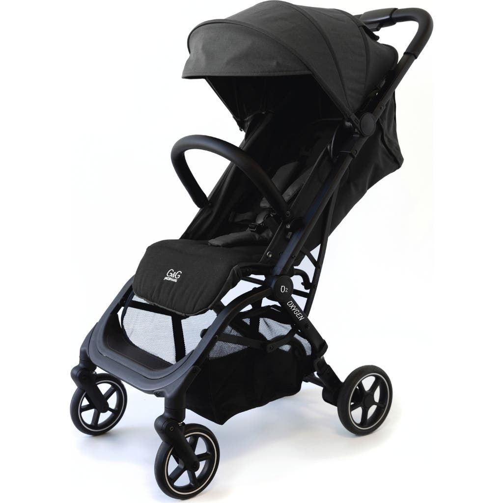 Guzzie and Guss Oxygen v2 Lightweight Stroller, Compact, One-Hand Fold Travel Stroller for Newborn to Toddler in Raven  product