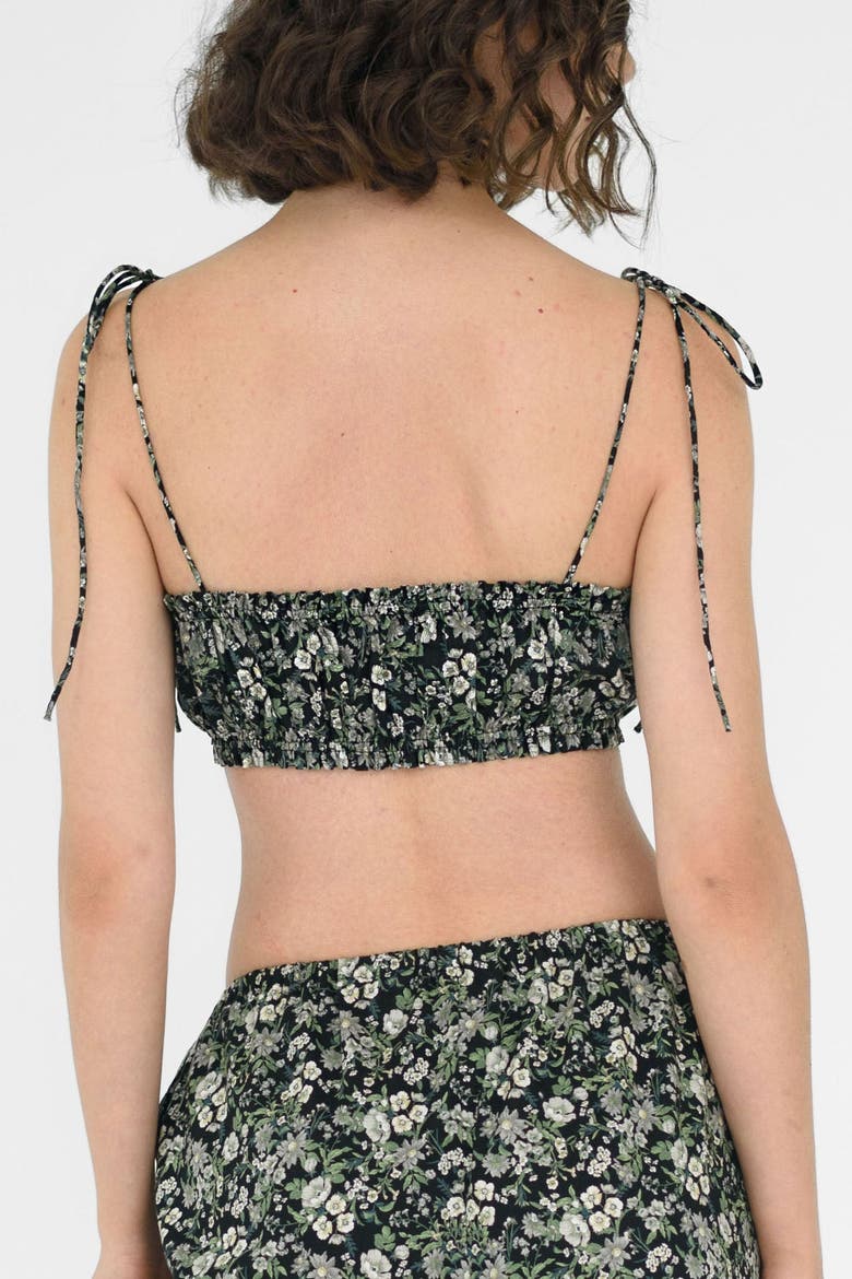 Nova Shirred Cotton Bandeau, Alternate, color, Floral